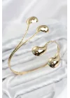 Mey İthalat® Pazu Bileklik Gold Renk Pirinç Damla Model