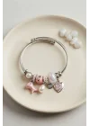Mey İthalat® Pembe Dino Charmlı Bileklik