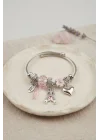 Mey İthalat® Pembe Tavşan Charmlı Bileklik