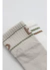 Mey İthalat® Penye Kaymaz Soket Çorap 2li 10144 Taş Ekru