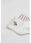 Mey İthalat® Penye Soket Çorap 2li 10139 Ekru Lila