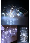 Mey İthalat®  Pilli 5 metre Dekoratif Peri Led Beyaz Aydınlatma Süsleme ası