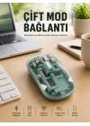 Mey İthalat® Pilli Kablosuz Mouse Bluetooth ve USB Uyumlu Sessiz Tıklama Yeni Nesil