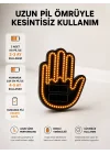 Mey İthalat® Pilli Led Işık Araç Camı İçin Uzaktan Kumandalı El Simgesi