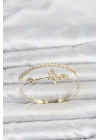Mey İthalat® Pirinç Gold Renk Kelebek Model Kadın Bileklik