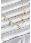 Mey İthalat® Pirinç Minimal Messika Model Zirkon Taşlı Kadın Kolye