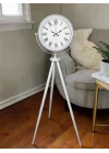 Mey İthalat® Platin Classic White Roma Tripod Ayaklı Saat