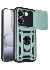 Mey İthalat®   Poco X8 Pro Pars Lens Yüzüklü Silikon - Yeşil