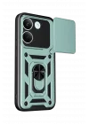 Mey İthalat®   Poco X8 Pro Pars Lens Yüzüklü Silikon - Yeşil
