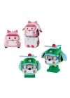 Mey İthalat®  POLI MRT-674 Robocar Poli Mini Transforming Kasabanın Kurtarma Araçları 4lü Set
