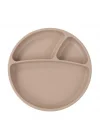 Mey İthalat®   Porsiyon Vakum Tabanlı Silikon Tabak Bubble Beige