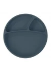 Mey İthalat®   Porsiyon Vakum Tabanlı Silikon Tabak Deep Blue