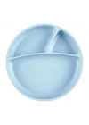 Mey İthalat®   Porsiyon Vakum Tabanlı Silikon Tabak Mineral Blue