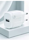 Mey İthalat® Pratik ve Kompakt Tasarımlı 12W USB Telefon Şarj Adaptörü