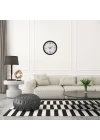 Mey İthalat® Precision Black 40 Cm Metal Duvar Saati
