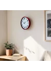 Mey İthalat® Premium Kırmızı 36 Cm Duvar Saati
