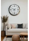 Mey İthalat® Prestij Krom Metal 40 Cm Duvar Saati