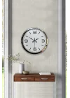 Mey İthalat® Prestij Krom Metal 40 Cm Duvar Saati
