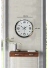 Mey İthalat® Prestij Krom Metal 40 Cm Duvar Saati