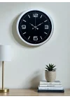 Mey İthalat® Prime White 40  Cm Metal Modern Duvar Saati