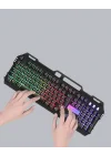 Mey İthalat® Profesyonel  Klavye Mouse Seti – RGB Işıklı, Türkçe Q, DPI Ayarlı, Dayanıklı Gövde