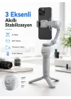 Mey İthalat® Profesyonel Telefon Gimbal Stabilizer 3 Eksen Sabitleme Çoklu Çekim Modları Uzun Pil Ömürlü Taşınabilir Tasarım