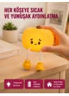 Mey İthalat® Pumpkin LED Night Light Dokunmatik Şarjlı Silikon Gece Lambası Yeni Nesil