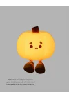 Mey İthalat® Pumpkin LED Night Light Dokunmatik Şarjlı Silikon Gece Lambası Yeni Nesil