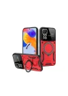 Mey İthalat®  Realme 11 Pro Plus Joy Lens Standlı Kapak - Kırmızı