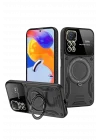 Mey İthalat®  Realme 11 Pro Plus Joy Lens Standlı Kapak - Siyah