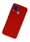 Mey İthalat®  Realme C15 Kılıf Nano içi Kadife Silikon - Kırmızı