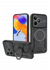 Mey İthalat®  Realme C53 Kılıf Joy Lens Standlı Kapak - Siyah