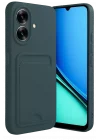 Mey İthalat®  Realme Note 60 Kelvin Kartvizitli Silikon - Koyu Yeşil