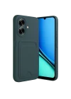 Mey İthalat®  Realme Note 60 Kelvin Kartvizitli Silikon - Koyu Yeşil