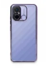 Mey İthalat®   Redmi 12C Kılıf  Lensli Silikon - Mor