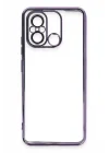Mey İthalat®   Redmi 12C Kılıf  Lensli Silikon - Mor
