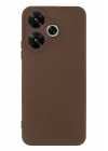 Mey İthalat®   Redmi 13 4G Kılıf First Silikon - Kahverengi