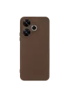 Mey İthalat®   Redmi 13 4G Kılıf First Silikon - Kahverengi