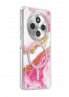 Mey İthalat®   Redmi 14C Lotus Simli Magsafe Kapak - Pembe