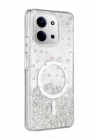 Mey İthalat®   Redmi 15C 4G Misk Simli Magsafe Kapak - Desen 1