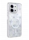 Mey İthalat®   Redmi 15C 4G Misk Simli Magsafe Kapak - Desen 3