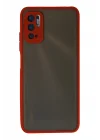 Mey İthalat®   Redmi Note 10 5G Kılıf Montreal Silikon Kapak - Kırmızı