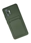 Mey İthalat®   Redmi Note 10 Pro Kılıf Kelvin Kartvizitli Silikon - Koyu Yeşil