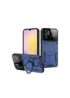 Mey İthalat®   Redmi Note 10S Kılıf Joy Lens Standlı Kapak - Lacivert