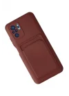 Mey İthalat®   Redmi Note 10S Kılıf Kelvin Kartvizitli Silikon - Bordo