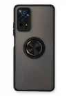 Mey İthalat®   Redmi Note 11 Pro Kılıf Montreal Yüzüklü Silikon Kapak - Siyah