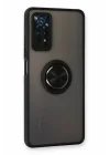 Mey İthalat®   Redmi Note 11 Pro Kılıf Montreal Yüzüklü Silikon Kapak - Siyah