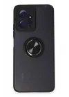 Mey İthalat®   Redmi Note 12 4G Kılıf Montreal Yüzüklü Silikon Kapak - Siyah