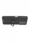 Mey İthalat®   Redmi Note 12 4G Kılıf Pars Lens Yüzüklü Silikon - Siyah