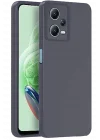 Mey İthalat®   Redmi Note 12 Pro 5G Kılıf Nano içi Kadife Silikon - Gri